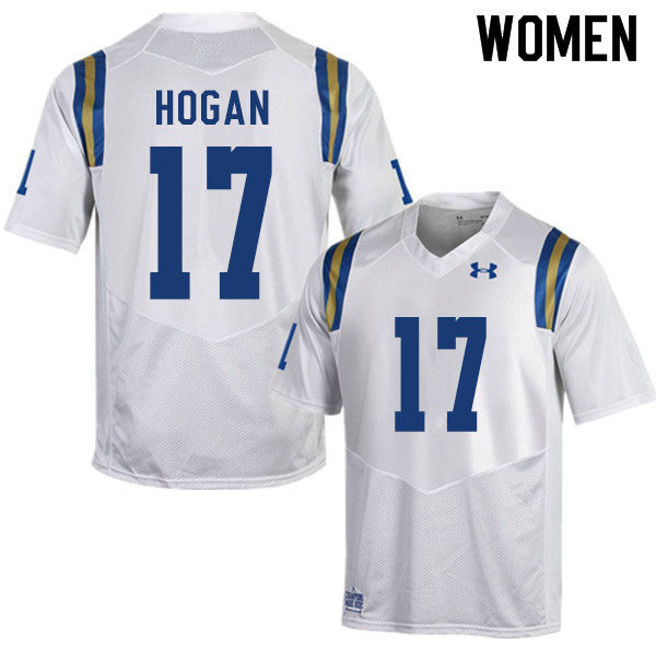 Women #17 Parker Hogan UCLA Bruins College Football Jerseys Sale-White - Click Image to Close